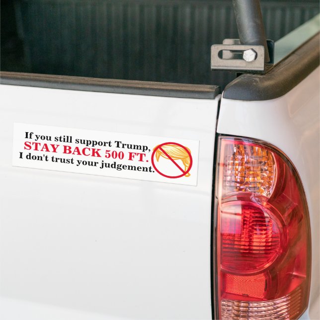 Stay Back! Bumper Sticker (On Truck)