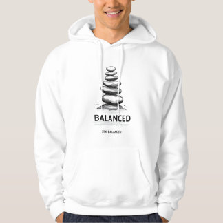 Stay Balanced Hoodie – Minimalist Positive Quote