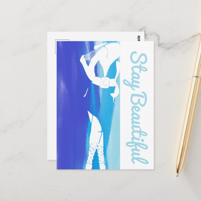 Stay Beautiful Thick Chick Postcard (Front/Back In Situ)