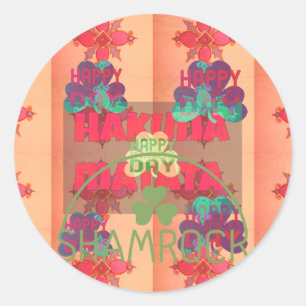 Stay Blessed Happy St Patrick's Day Hakuna Matata  Classic Round Sticker