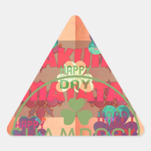 Stay Blessed Happy St Patrick's Day Hakuna Matata  Triangle Sticker
