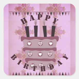 Stay Blessed May You Have Many More Happy Birthday Square Sticker