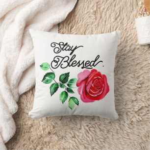 Stay blessed  throw pillow