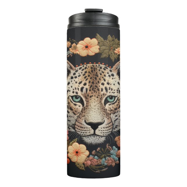 Stay Bold and Stylish with our Leopard  Thermal Tumbler (Front)