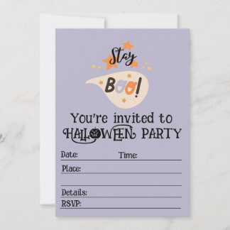 Stay Boo Halloween Party invitation