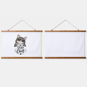 Stay Chill Cat Sunglasses – Cool Cat Lover Design Hanging Tapestry
