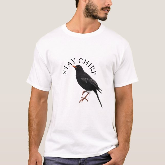Stay Chirp Funny Bird Nerd Birdwatching T-Shirt (Devant)