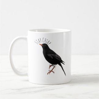 Stay Chirp Minimalist Black Bird CoffeeClassic Mug