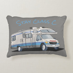 Stay Class C Motorhome Throw Pillow