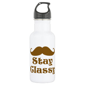 Stay Classy Moustache 532 Ml Water Bottle
