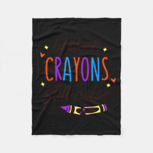 Stay Colourful Mental Health Awareness Quote Fleece Blanket