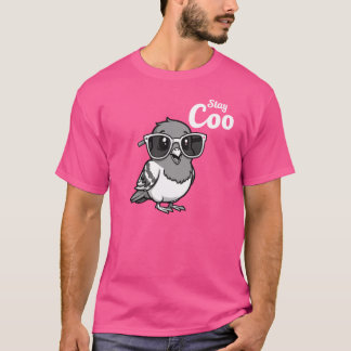 Stay Coo Funny Cool Baby Pigeon Humour T-Shirt