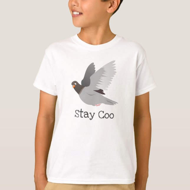 Stay Coo Funny Pigeon Bird T-Shirt (Front)