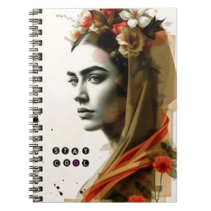 Stay Cool Boho Frida Retro Notebook