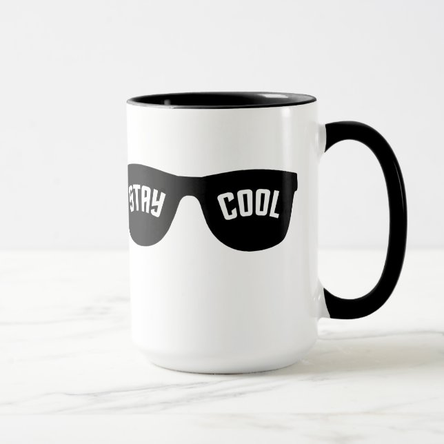 STAY COOL custom mug  - choose style & colour (Right)