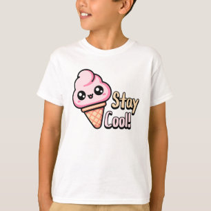 Stay Cool! Cute Ice Cream Dessert Pun T-Shirt