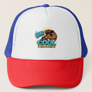 Stay Cool Doughnut Funny caps design 