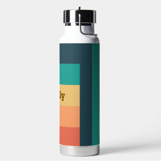 Stay Cool in Style – Retro Striped  Water Bottle