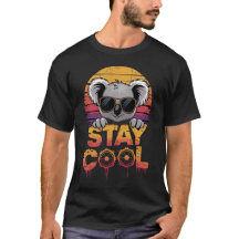 Stay Cool Koala T-Shirt | Retro Sunset Koala Graph