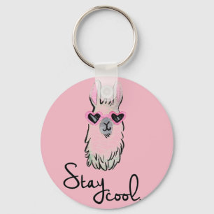 Stay Cool Llama Keychain