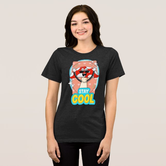 Stay Cool - Retro Mushroom Tee (Front Full)