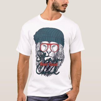 Stay Cool, Roar Loud – Chill but Fearless Lion T-S T-Shirt