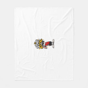 Stay Cool Street Style Rabbit Graphic – Funny Urba Fleece Blanket