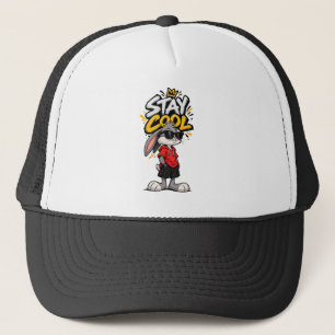 Stay Cool Street Style Rabbit Graphic – Funny Urba Trucker Hat