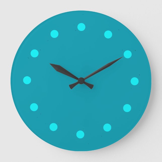 Stay Cool Teal Minimalist Clock (Front)