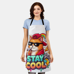 Stay Cool Vibes – Chill Cat Streetwear  Apron