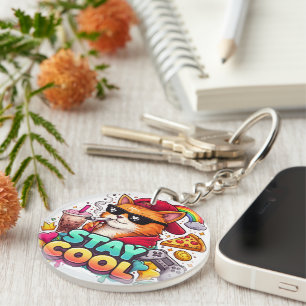 Stay Cool Vibes – Chill Cat Streetwear  Keychain