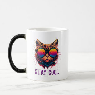Stay cool with our cat in shades magic mug