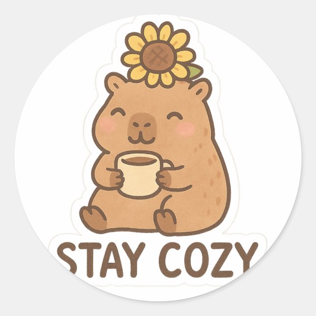 Stay Cozy Aesthetic Sticker – Warm & Comforting Ty (Front)