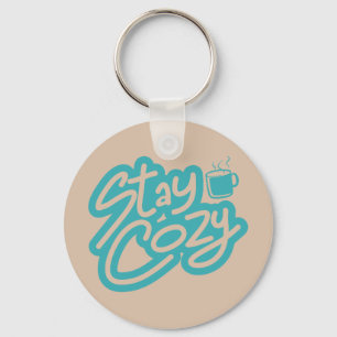 Stay Cozy Autumn Winter Quote Keychain