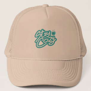 Stay Cozy Autumn Winter Quote Trucker Hat