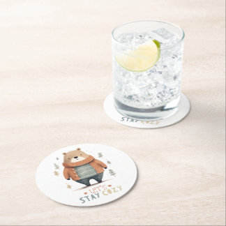 Stay Cozy Bear Coaster