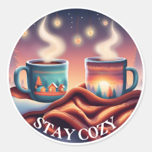 Stay Cozy Classic Round Sticker