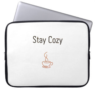 Stay Cozy Laptop Sleeve Minimal Cozy Aesthetic D
