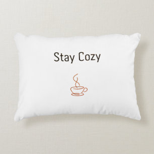 Stay Cozy Throw Pillow Minimal Cozy Aesthetic De