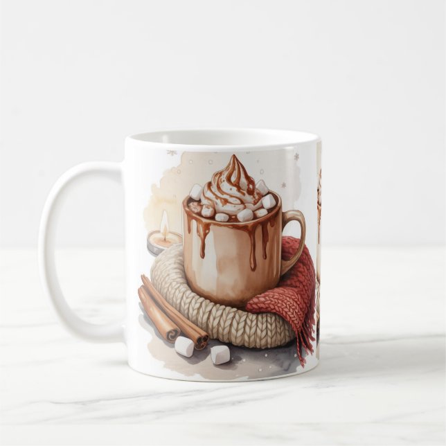 Stay Cozy - Watercolor Winter Mug (Left)