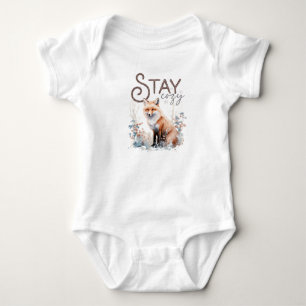 Stay Cozy Woodland Fox Christmas Baby Bodysuit