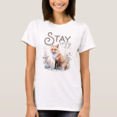 Stay Cozy Woodland Fox Christmas T-Shirt (Front)