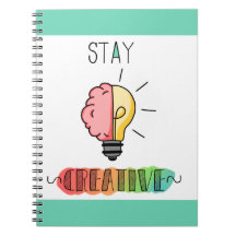 Stay Creative Brain and Lightbulb Bright Idea