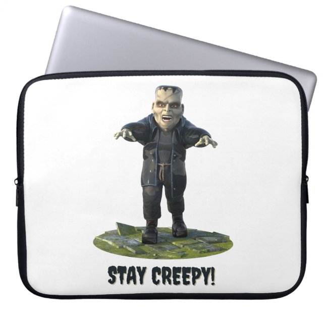 Stay Creepy! Frankenstein's Monster Laptop Sleeve (Front)