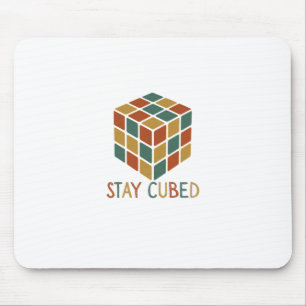 Stay Cubed Logic Cube Retro Style Puzzle Mouse Pad