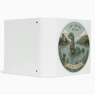 Stay Curious Cozy Cryptid Nessie Loch Ness Monster Binder