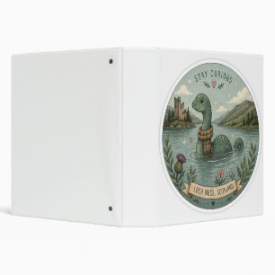 Stay Curious Cozy Cryptid Nessie Loch Ness Monster Binder