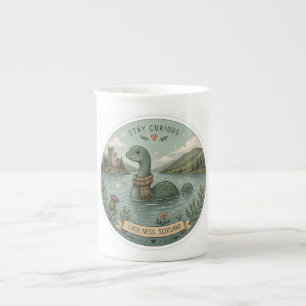 Stay Curious Cozy Cryptid Nessie Loch Ness Monster Bone China Mug