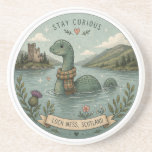 Stay Curious Cozy Cryptid Nessie Loch Ness Monster Coaster<br><div class="desc">Stay Curious Cozy Cryptid Nessie
Whimsical Loch Ness Monster Scotland</div>