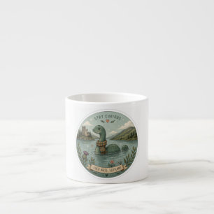 Stay Curious Cozy Cryptid Nessie Loch Ness Monster Espresso Cup
